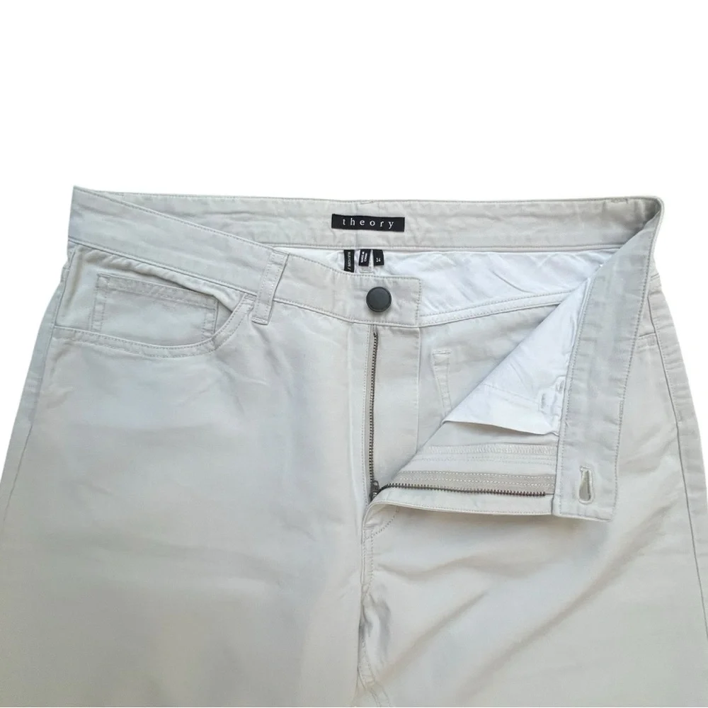 🔥‎ Theory Haydin ST Straight Fit Pants – Off White / Ivory – 34x32
